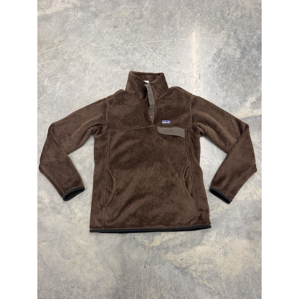 Patagonia Women's Re-Tool Snap T Fleece Pullover Pockets Brown Sz M